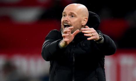 Pelatih Manchester United Erik ten Hag.