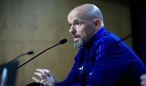 Pelatih Manchester United (MU) Erik ten Hag.