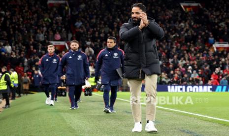 Pelatih Manchester United (MU) Ruben Amorim dalam pertandingan pertamanya melatih Setan Merah di Old Trafford melawan Bodo/Glimt di Liga Europa, Jumat (29/11/2024) dini hari WIB.