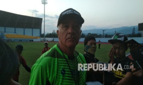 Pelatih Persib Bandung, Mario Gomez di SPOrT Jabar, Kota Bandung, Senin (7/5). 