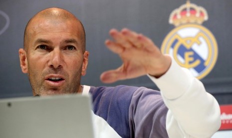 Pelatih Real Madrid, Zinedine Zidane.