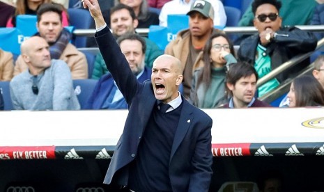 Pelatih Real Madrid Zinedine Zidane.