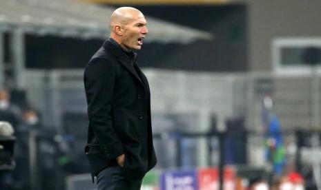 Pelatih Real Madrid Zinedine Zidane.