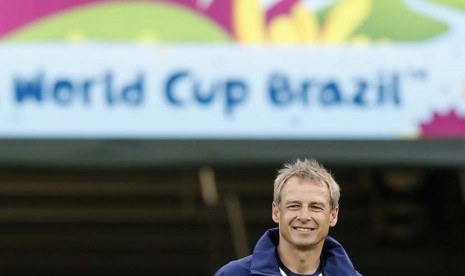 Juergen Klinsmann saat memimpin Amerika Serikkat di Piala Dunia Brasil 2014.