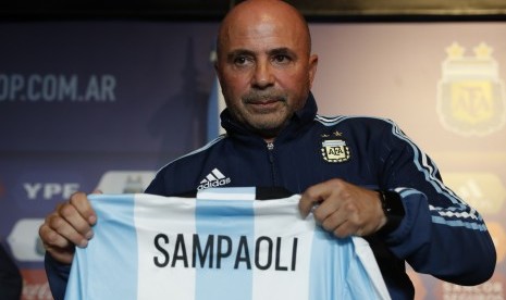 Pelatih timnas Argentina, Jorge Sampaoli.