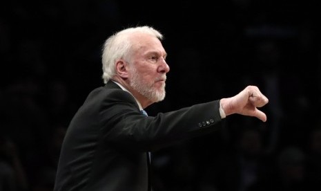 Pelatih timnas basket AS, Gregg Popovich.