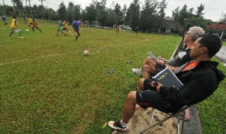 Pelatih timnas U-23 Aji Santoso.