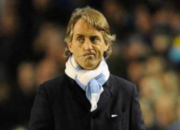 Pelatih Manchester City Roberto Mancini