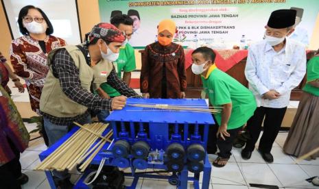 Pelatihan Peningkatan Kualitas Produk Kerajinan Bambu, di BLK Klampok, Banjarnegara, Jumat (5/8/2022) yang diselenggarakan Baznas Jateng. 