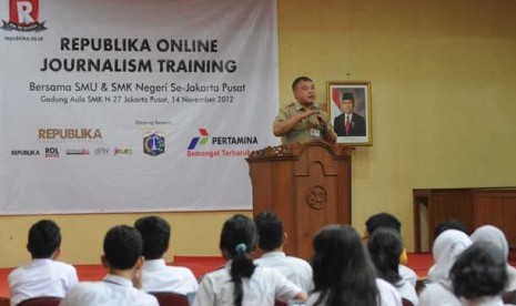 Pelatihan Republika Online Journalism Training atau ROL to School siswa SMU dan SMK Negeri se-Jakarta Pusat. 