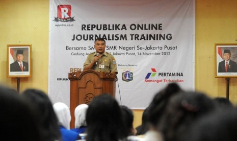 Pelatihan Republika Online Journalism Training atau ROL to School siswa SMU dan SMK Negeri se-Jakarta Pusat. 