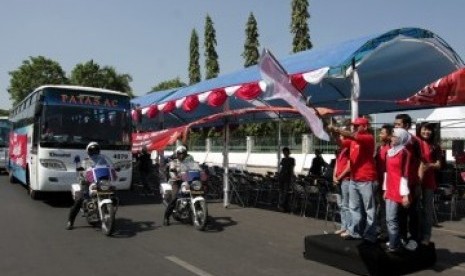 Pelepasan Mudik Bareng di Makassar 