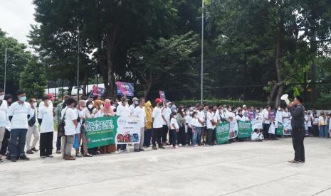 Pelepasan Mudik Gratis dilakukan di depan Gedung PBNU, Jalan Kramat Raya, Nomor 164, Jakarta Pusat.