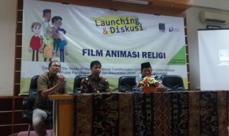 Peluncuran bertajuk Launching dan Diskusi Film Animasi Religi yang digelar oleh Pusat Studi dan Penelitian CISForm UIN Sunan Kalijaga di Perpustakaan UIN Sunan Kalijaga, Yogyakarta, Sabtu (3/2).