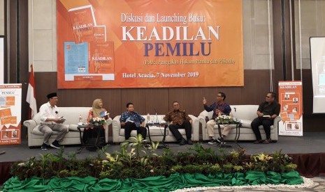 Peluncuran Buku Keadilan Pemilu, Potret Penegakan Hukum Pemilu dan Pilkada, Kamis (7/11).