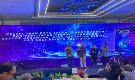 Peluncuran Peta Jalan Pengembangan dan Penguatan Inovasi Teknologi Sektor Keuangan, Aset Keuangan Digital dan Aset Kripto 2024-2028 di kawasan Jakarta Pusat, Jumat (9/8/2024. 