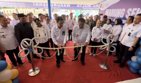 Peluncuran Warung Sehat di Desa Raman Endra, Kecamatan Raman Utara, Kabupaten Lampung Timur, Provinsi Lampung pada Kamis (12/10/2023).