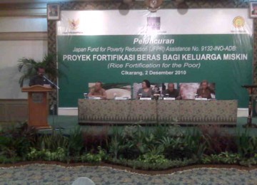 Peluncuran program fortifikasi beras