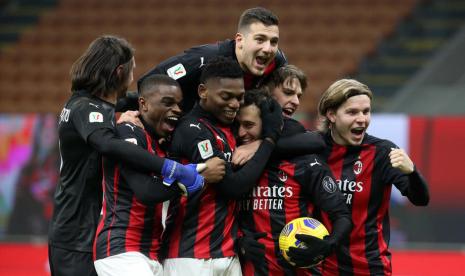 Pemain AC Milan raih kemenangan atas Torino di Perempat Final Coppa Italia.