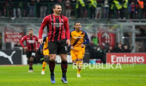 Pemain AC Milan Zlatan Ibrahimovic