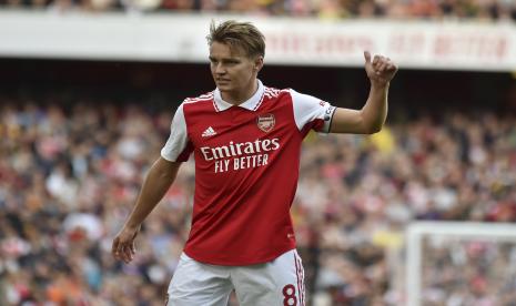 Pemain Arsenal Martin Odegaard.