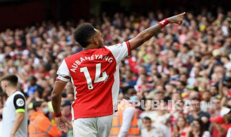 Pemain Arsenal Pierre-Emerick Aubameyang