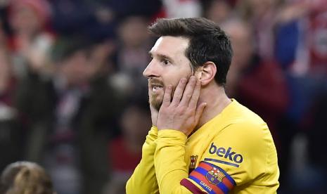 Pemain Barcelona Lionel Messi