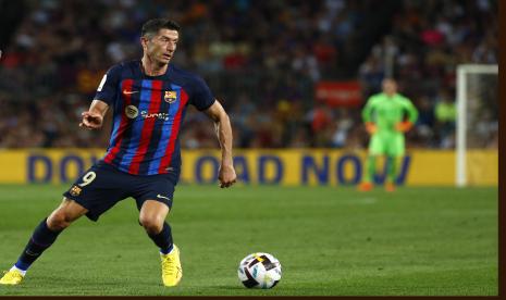 Striker Barcelona, Robert Lewandowski.