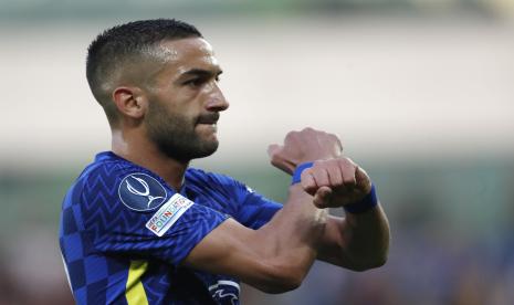 Winger Chelsea, Hakim Ziyech. AC Milan dan Borussia Dortmund dikabarkan bersaing untuk menggaet Ziyech pada tahun depan. 