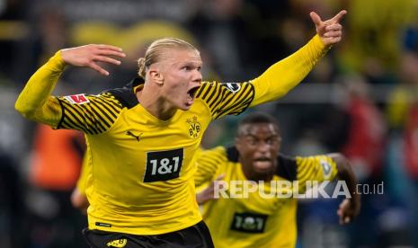 Pemain Dortmund Erling Haaland 