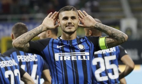 Pemain Inter Milan Mauro Icardi.