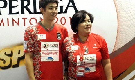 Pemain Korea yang membela Musica Champions, Lee Yong Dae bersama ibunya, Lee Aeja.