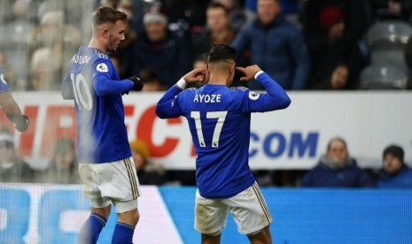 Pemain Leicester Cetak Gol