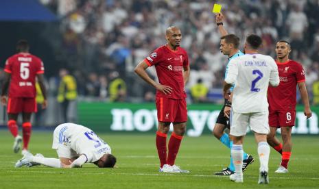 Laga liverpool vs Real Madrid pada final Liga Champions musim lalu.