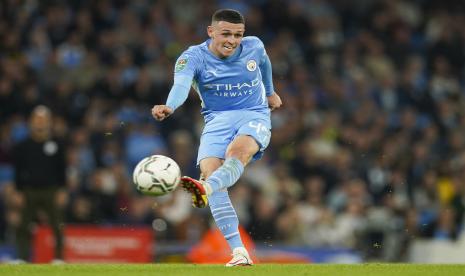 Pemain Manchester City Phil Foden.