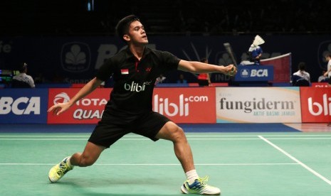 Pemain muda Indonesia, Firman Abdul Kholik kalah di babak kualifikasi turnamen BCA Indonesia Open Super Series Premier 2016, Senin (30/6).