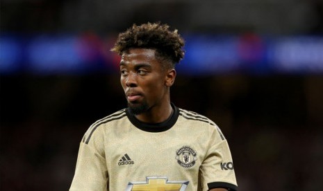 Pemain muda Manchester United Angel Gomes. 