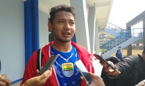 Pemain Persib Bandung, Gian Zola di SPOrT Jabar, Bandung, Jumat (20/7).