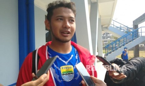 Pemain Persib Bandung, Gian Zola di SPOrT Jabar, Bandung, Jumat (20/7).