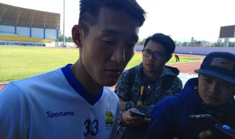 Pemain Persib Bandung, Oh Inkyun di SPOrT Jabar, Bandung, Kamis (28/6)