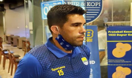 Pemain Persib, Fabiano Beltrame di Graha Persib, Jalan Sulanjana, Kota Bandung, Rabu (29/7).