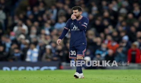 Pemain bintang Paris Saint-Germain (PSG), Lionel Messi. Tujuan Messi adalah membawa PSG menjadi juara Liga Champions.