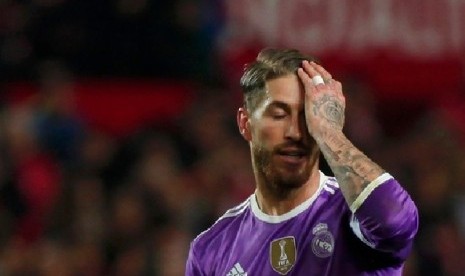 Pemain Reald Madrid Sergio Ramos.