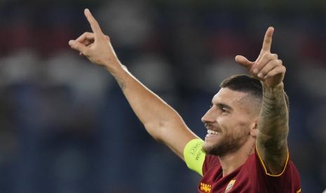 Pemain AS Roma Lorenzo Pellegrini.