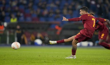  Kapten AS Roma Lorenzo Pellegrini siap habis0habisan di final Liga Europa kontra Sevilla.