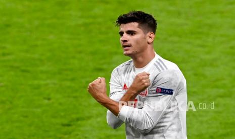 Pemain timnas Spanyol Alvaro Morata yang kini membela Juventus dengan status pinjaman dari Atletico Madrid. Morata ingin bergabung ke Barcelona pada bursa transfer Januari 2022.