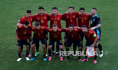 Para pemain timnas Spanyol.