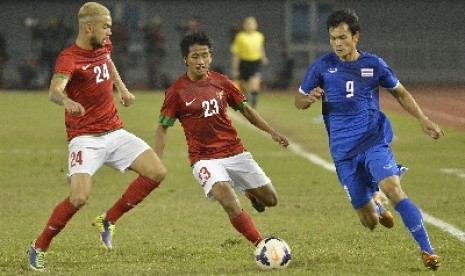 Pemain timnas Indonesia, Bayu Gatra Sanggiawan (23).