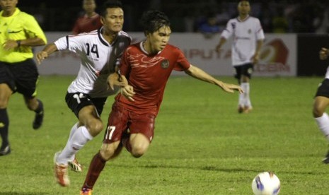 Salah satu pertandingan timnas Indonesia di Stadion Harapan Bangsa, Banda Aceh.