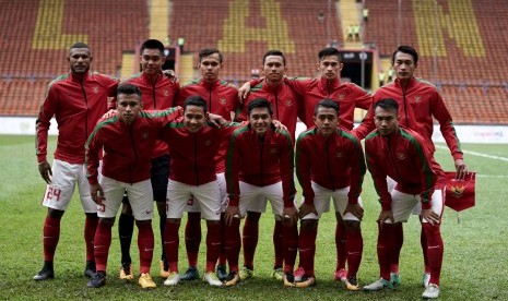 Pemain Timnas Indonesia U-22 pada SEA Games 2017.